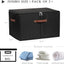 2 Cajas Plegables Almacenamiento con Tapa Tela Lino