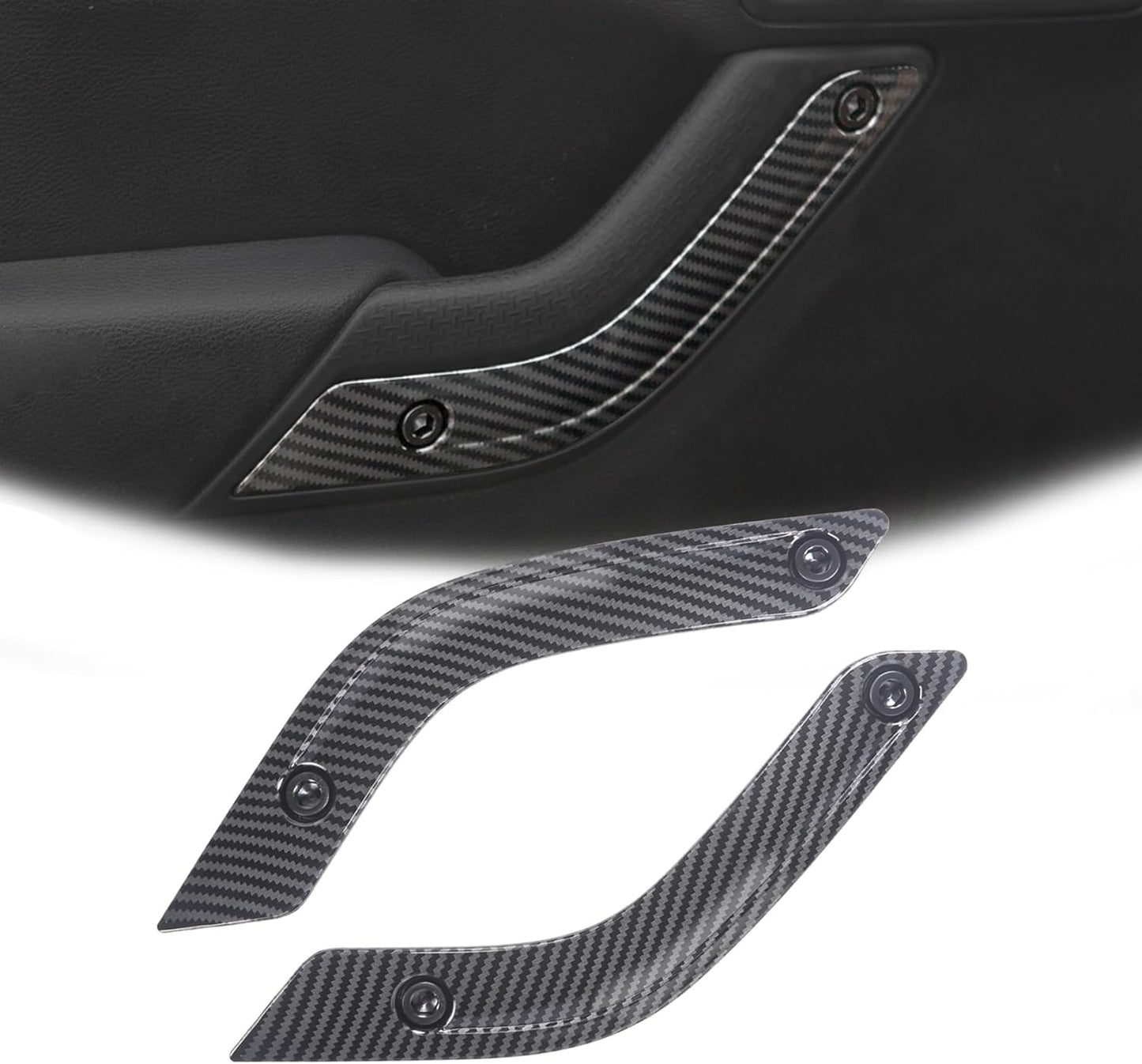 Insertos manija puerta Jeep JK 11-18 fibra carbono
