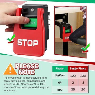 2 Interruptores Monofásicos 120/230V con Contacto Rápido