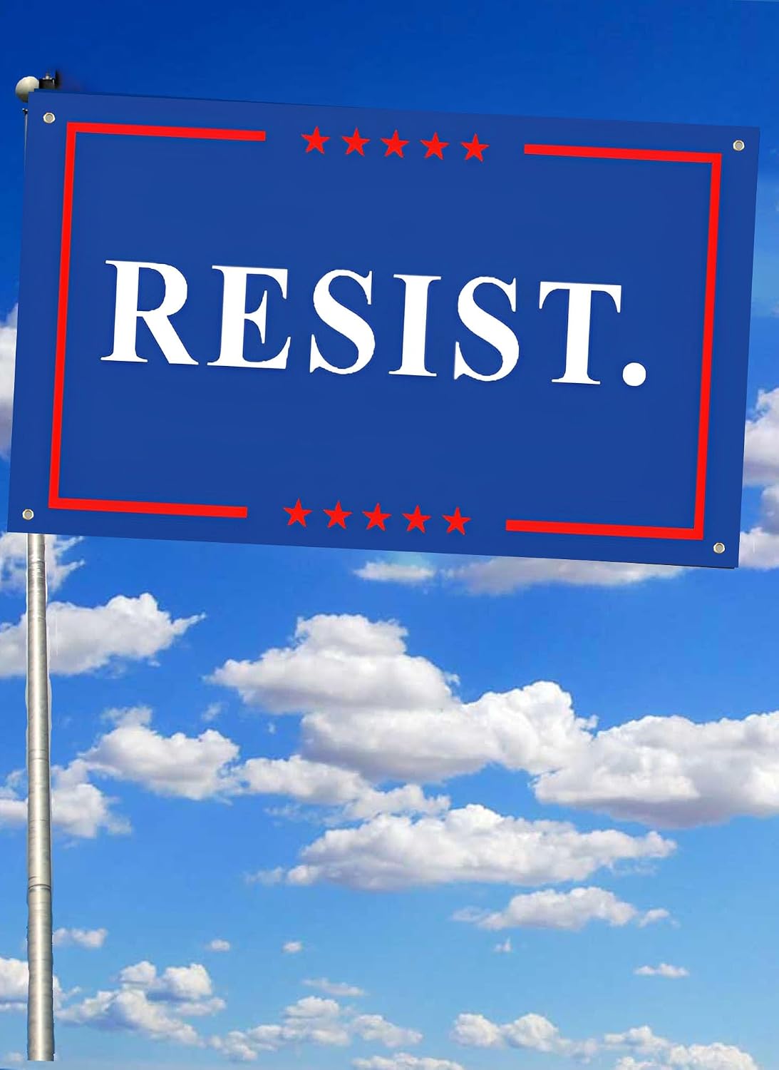 Bandera anti Trump poliéster azul 3x5ft con 4 ojales