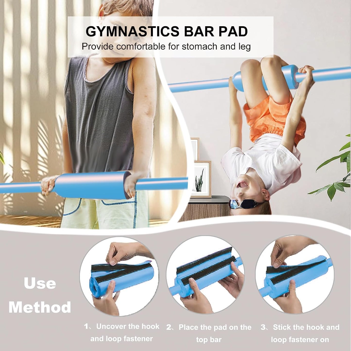 Barra gimnasia ajustable para niños plegable
