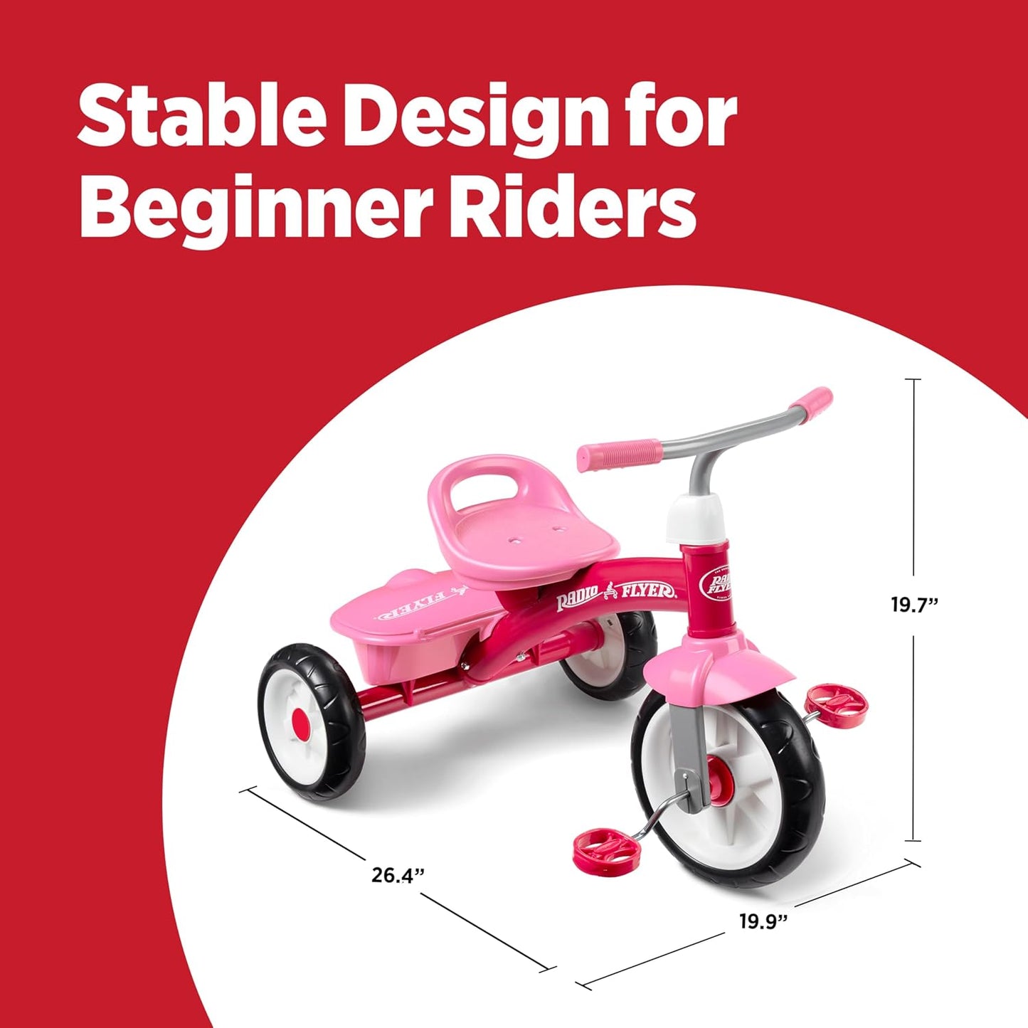 Triciclo Red Rider para niños 2.5-5 años acero duradero