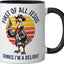 Taza Cerámica Ganso Cartel Religioso Negro/Blanco