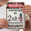 Cartel metal 10x7" aluminio laminado 2nd Amendment