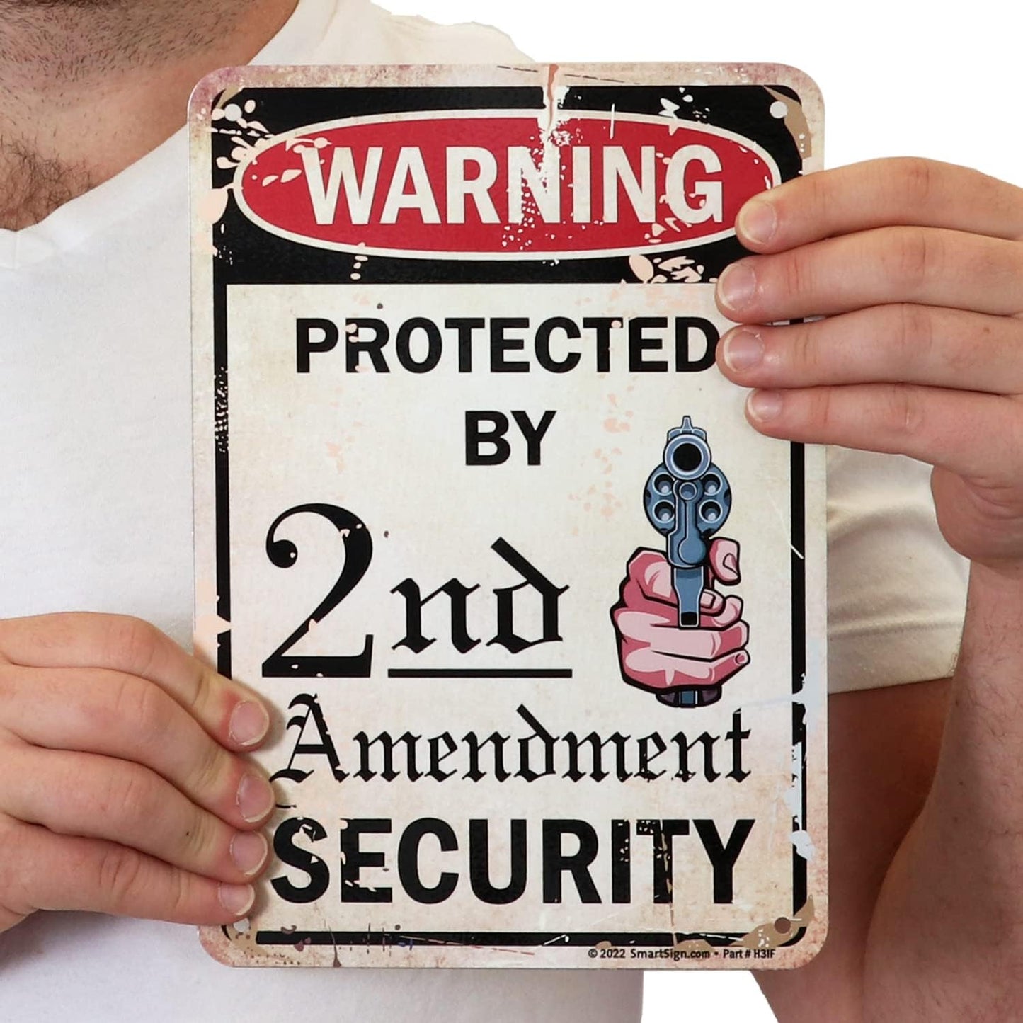 Cartel metal 10x7" aluminio laminado 2nd Amendment