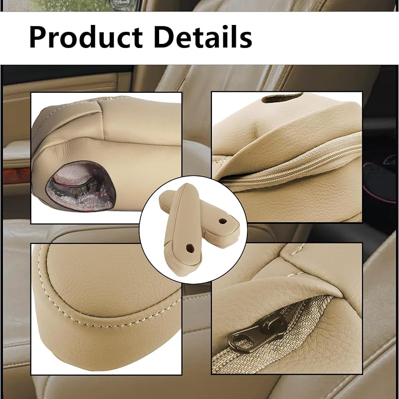 2 Fundas reposabrazos cuero beige tostado comp Lexus RX