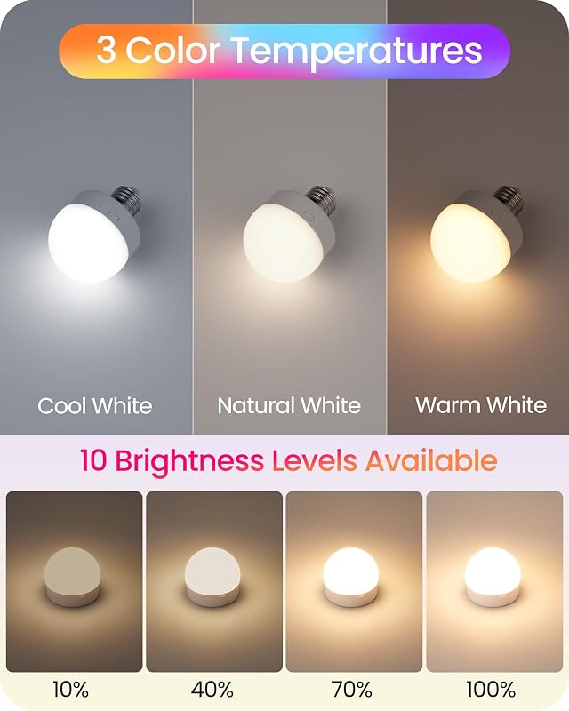 Bombillas LED RGB inalámbricas con control remoto 15 colores