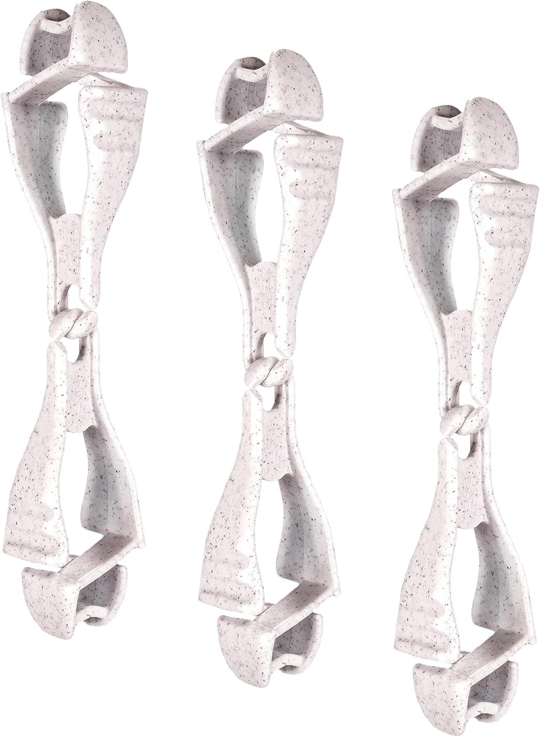 Pinza para guantes doble clip granito set 3
