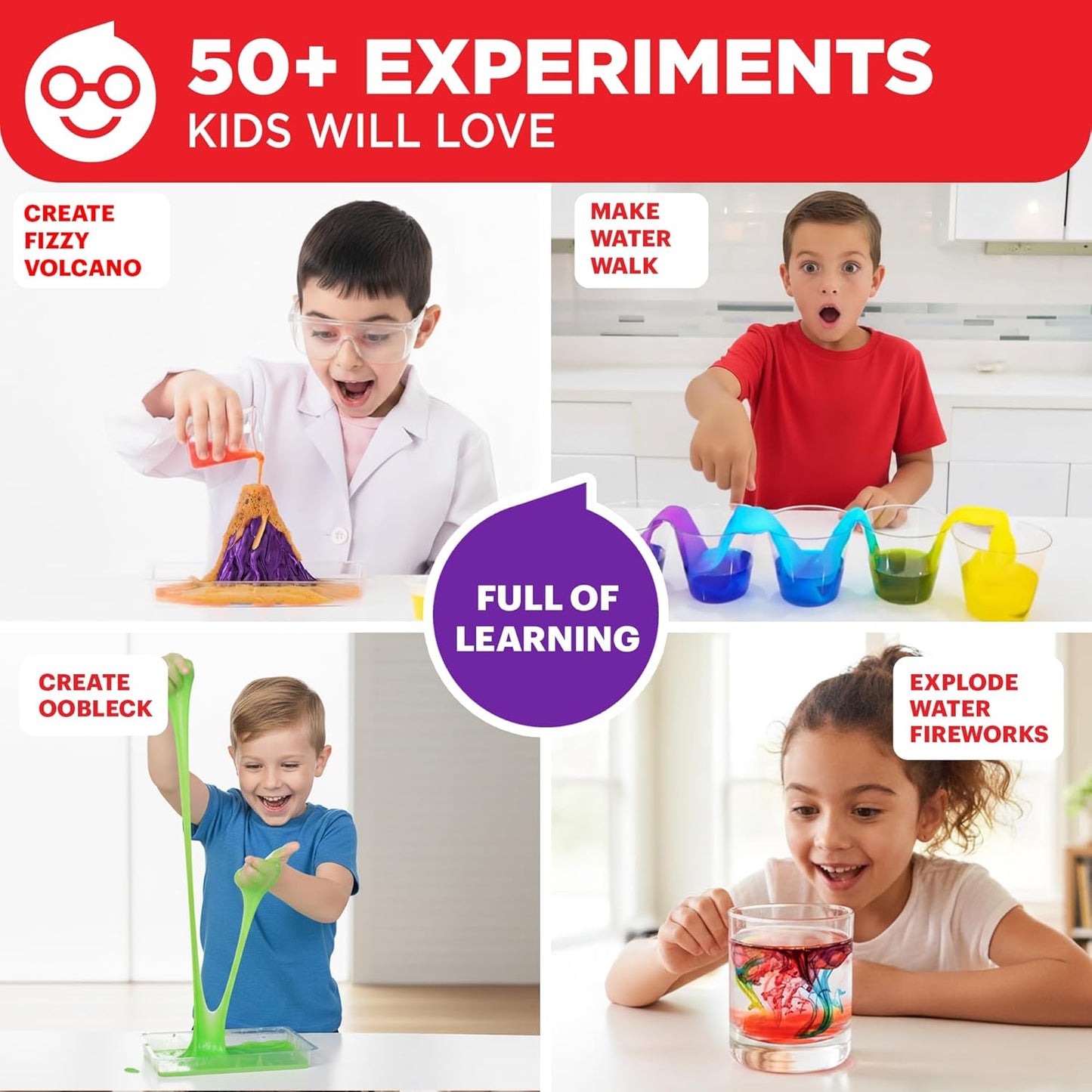 Kit Ciencia Niños 4-8 Años STEM 50 Experimentos