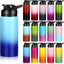 16 Botellas Agua Aluminio Reutilizables Tapas Presión Multicolor