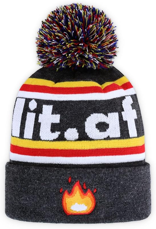 Gorro punto pompón invierno cálido colorido hombre mujer