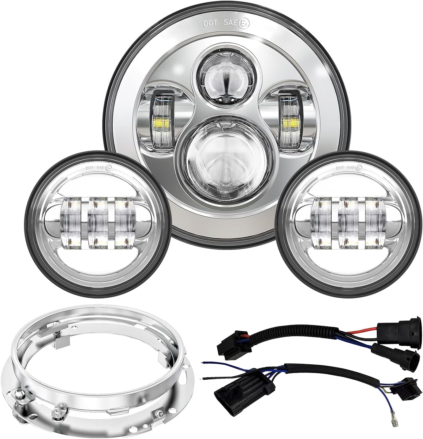 Set faros LED 7" para Harley Road King Touring