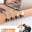 Pack 12 organizadores cables doble resorte adhesivo escritorio