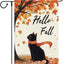 Bandera jardín Hello Fall 12x18" doble cara