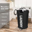 Cesta lavandería 90L alta plegable color negro