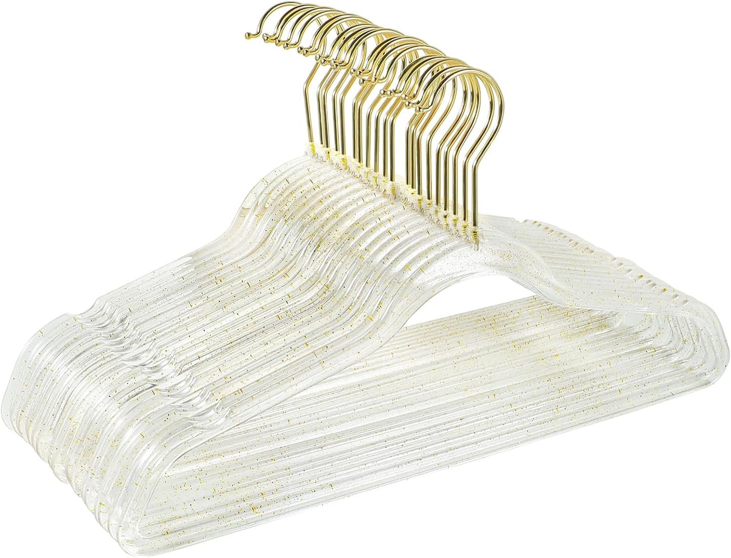 Perchas plástico transparente antideslizantes 20pzas bodas