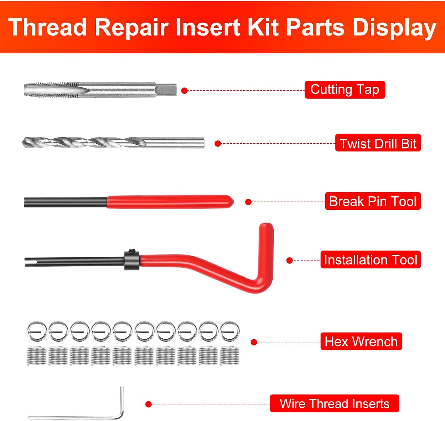 Kit reparación roscas M6 X 1.0mm con brocas HSS