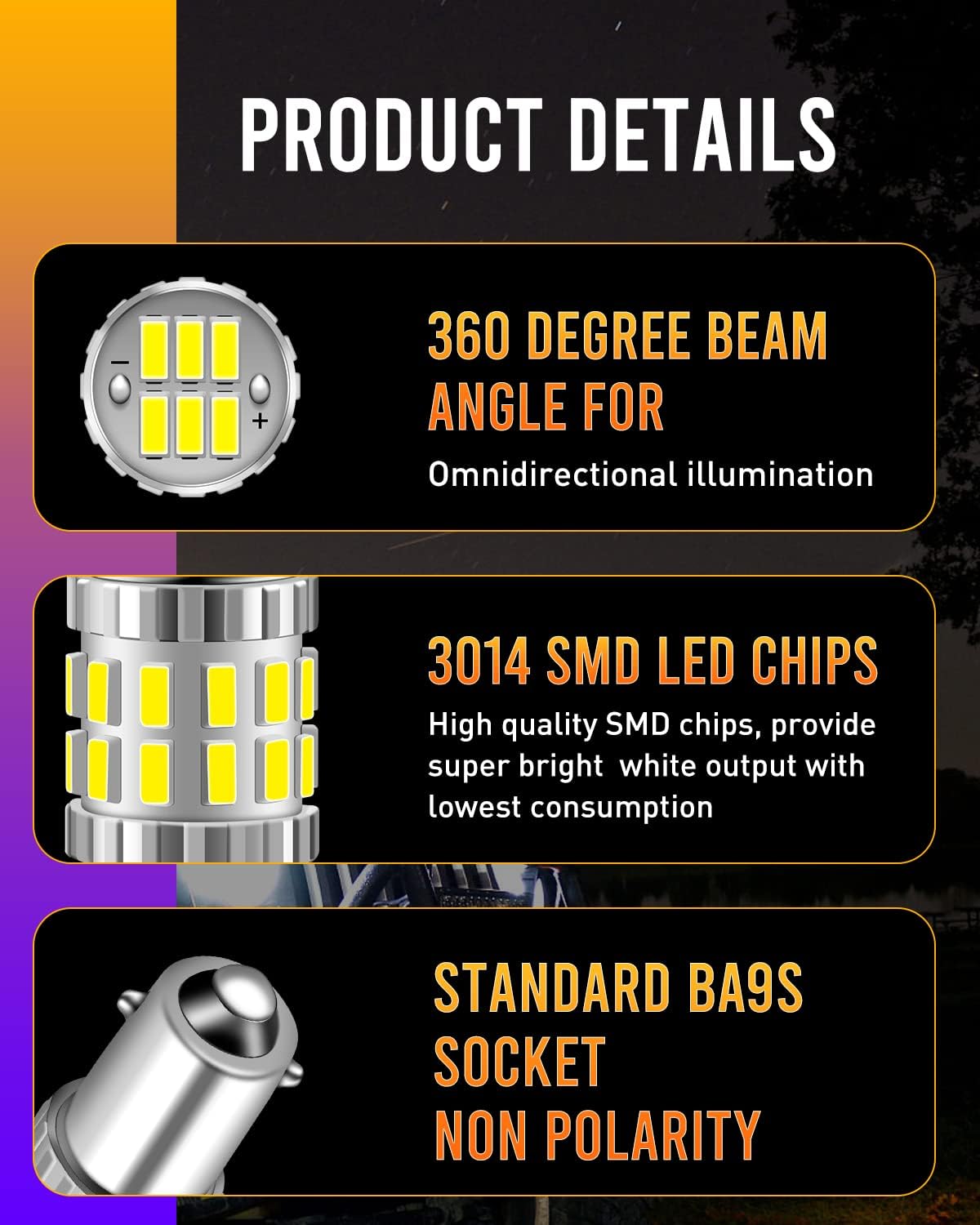 Bombilla LED xenón blanco interior auto 1060lm pack 2
