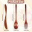Set 6 Utensilios Madera para Comer Servir Cena Campamento