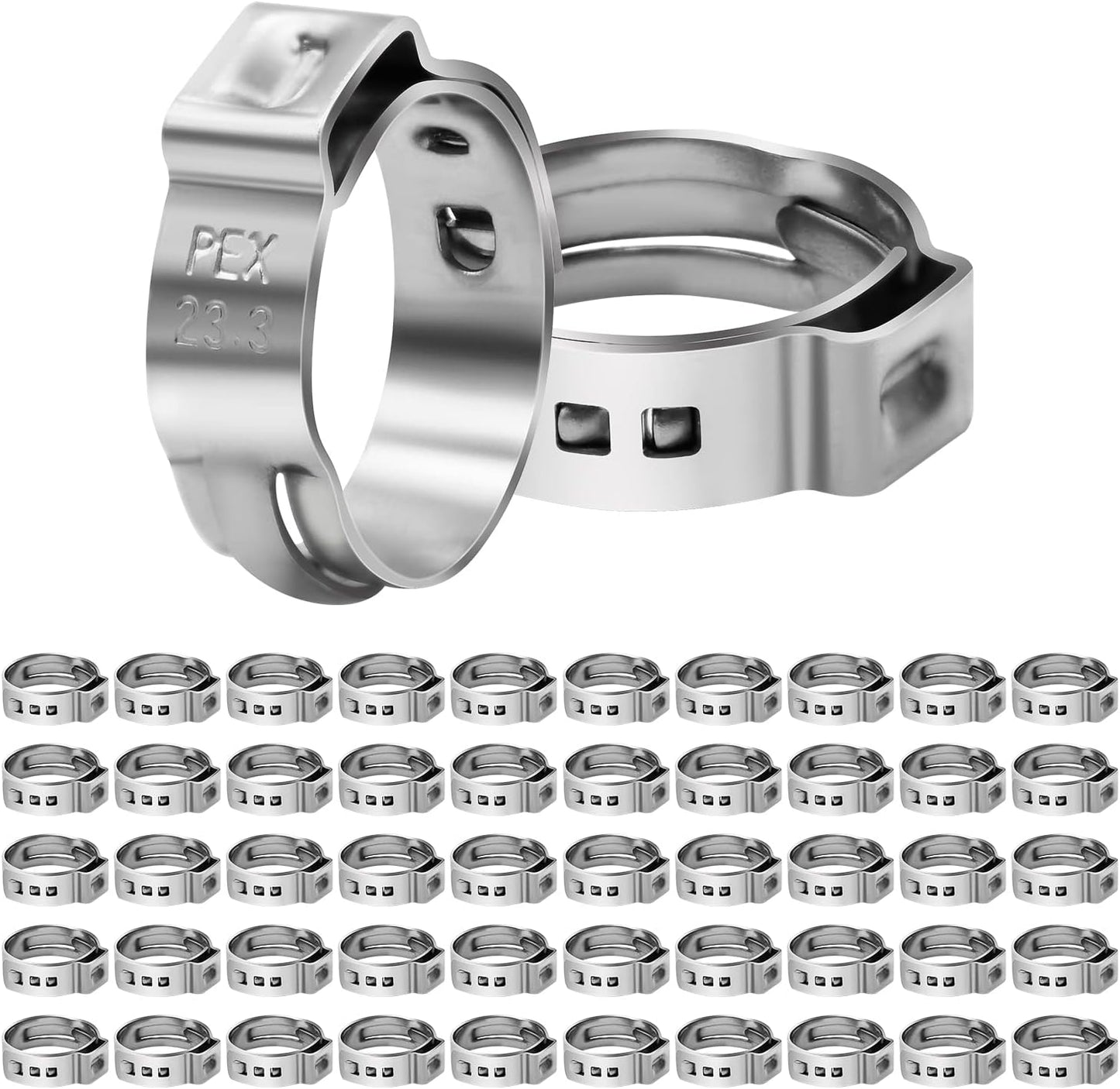50 Abrazaderas PEX 3/4pulg Acero Inox para Tubo PEX