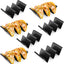 7 Soportes Tacos Plástico Negro para Hornear