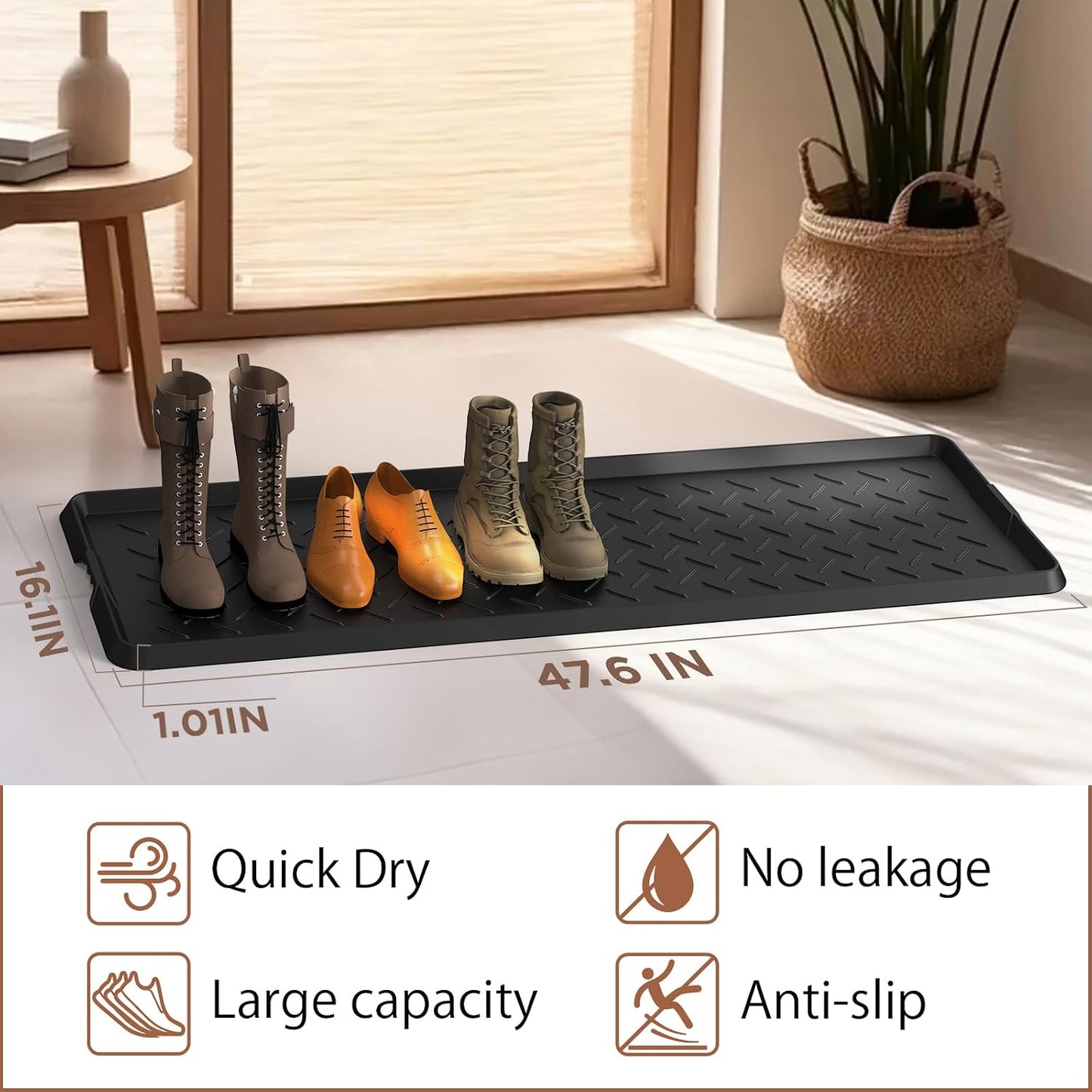 Alfombrilla goma natural para botas multiusos 16.1x47.6