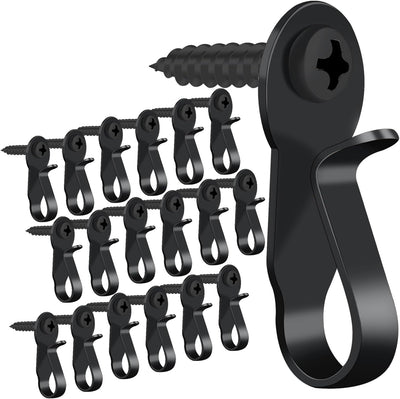 Ganchos acero inox negro para luces al aire libre