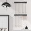 Organiz. collares pared 12 ganchos metal negro