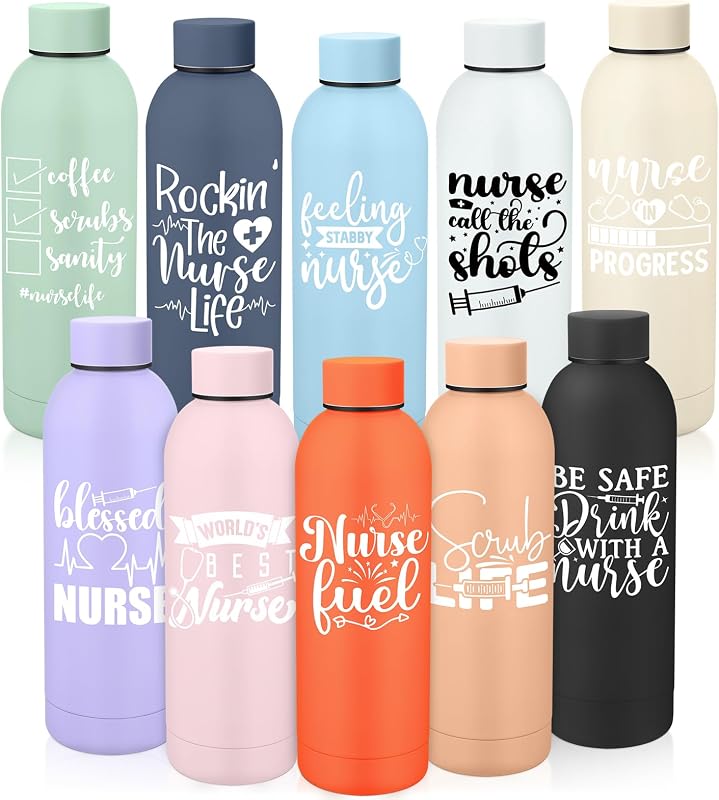 10 Pzas Taza Termo Acero Inox 17oz Doble Pared