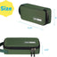 Estuche portátil para lápices y bolígrafos con cremallera verde
