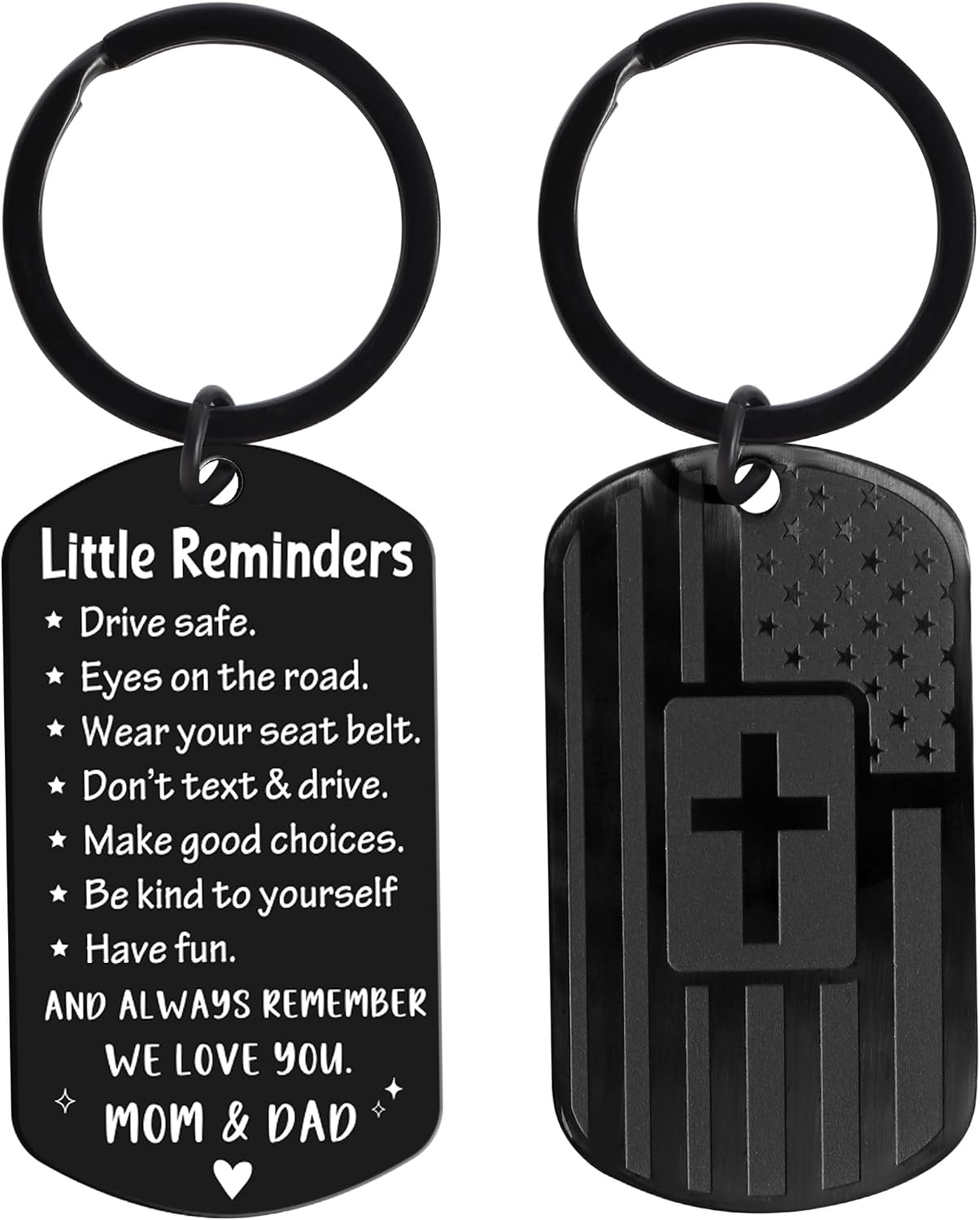 Llavero estilo placa de perro negro para hombres y niños