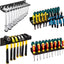 Set 4 soportes herramientas pared acero galvanizado