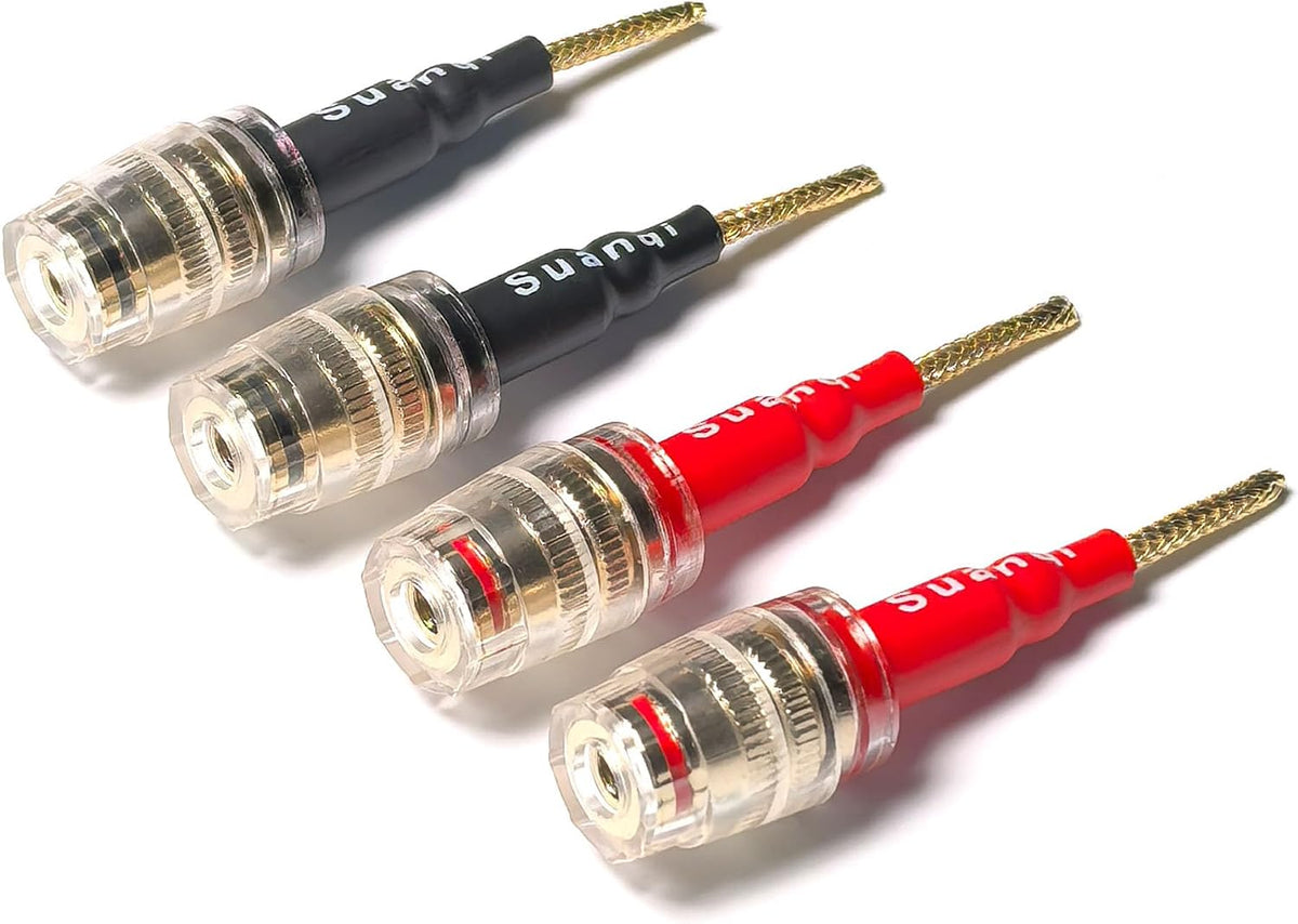 Adaptador audio conector banana hembra 0.157pulg set 4