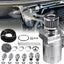 Kit separador aceite aluminio 300ml soporte tubo plateado
