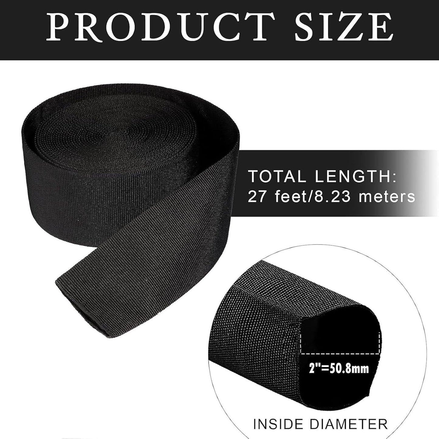 Funda nailon 27ft para manguera hidráulica y soldadura
