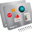 Placa acero inox 9x6.5" imanes 3M para estantes