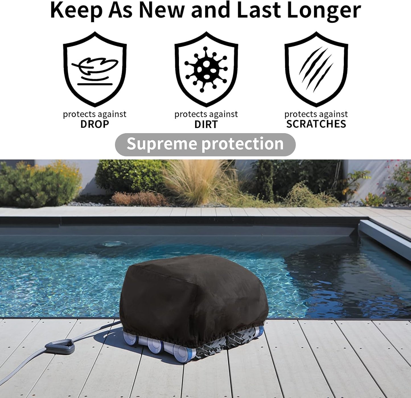 Cubierta inalámbrica limpiador piscina impermeable