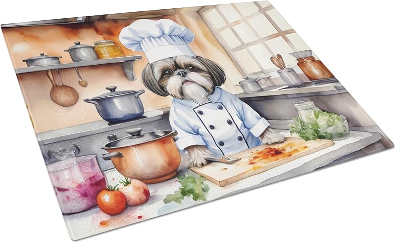 Tabla cortar vidrio templado gran tamaño decorativa cocina