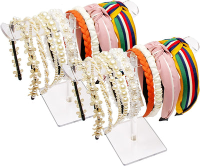 Organiz. acrílico diadema 2 Pzas accesorios cabello