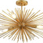 Lámpara Sputnik dorada 20" 4 luces metal sólido comedor