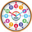 Reloj pared niños analógico silencioso 10pulg decoración hogar