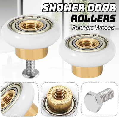 4 Set Rodillos Puerta Ducha Corredera Vidrio