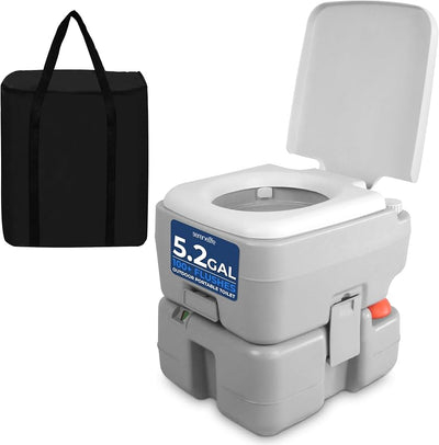 Inodoro portátil 5.3gal con tanque desmontable 50 descargas