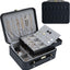 Caja organizadora joyas 2 capas bandeja remov. negro