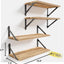 Set 4 estantes pared madera Paulownia 7.3" resistente