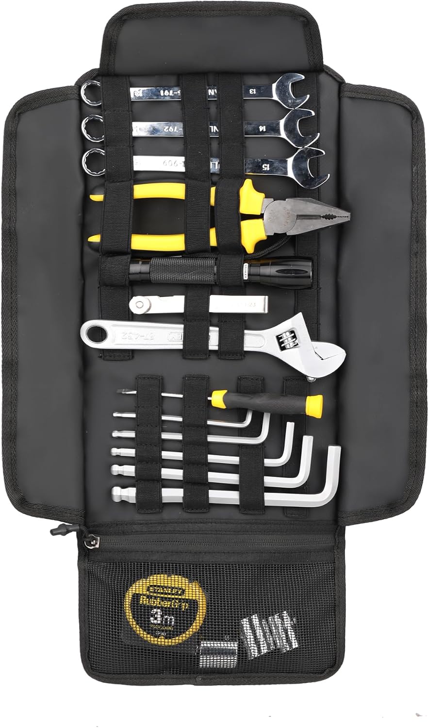 Bolsa sillín motocicleta organizadora herramientas manillar