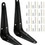 10 Soportes Flotantes Metal 4x3pulg Negro para Tableros