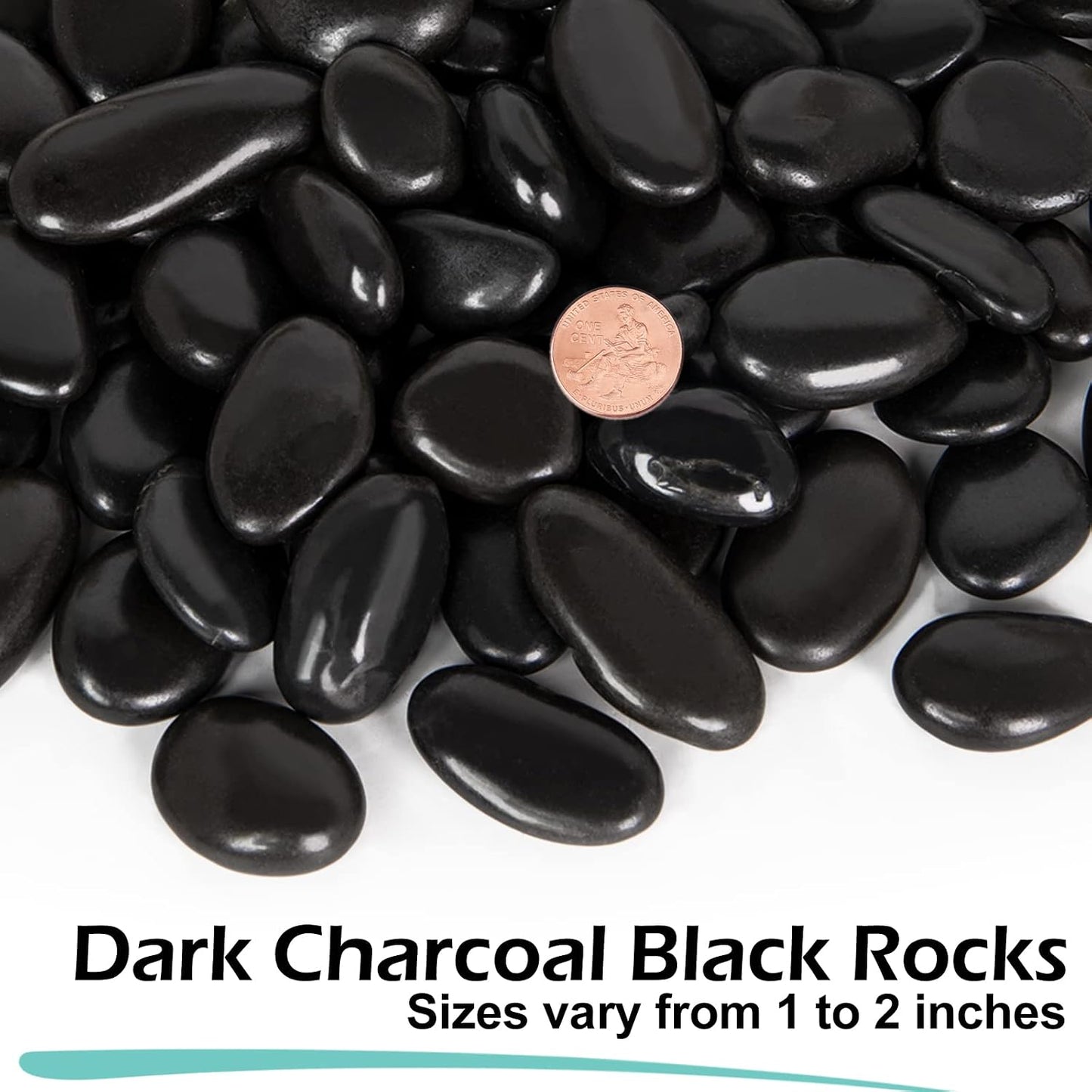 Rocas río negro 8lb para macetas decorativas 1-2"
