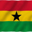 Bandera Ghana 3x5ft poliéster doble costura ojales latón