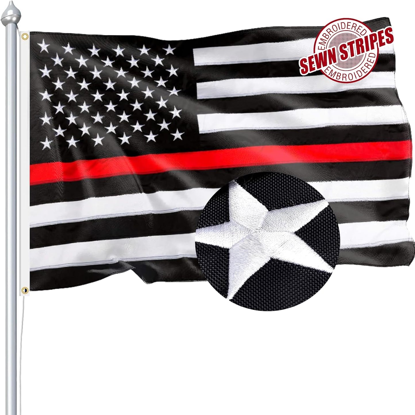 Bandera bomberos EE.UU. 3x5ft resistente 210D